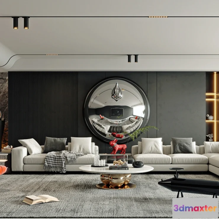 1387922 - Living Room - Modern Style 3D Scenes - Interior Design - 034 3D Max