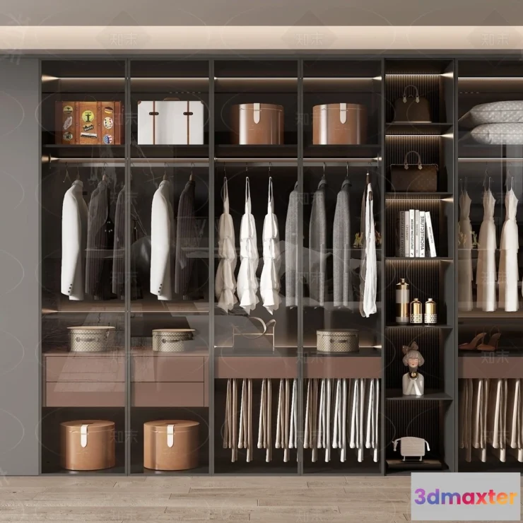 1387978 - Shoe Cabinet and Racks - 3D Models for Interior - 074 3D Max