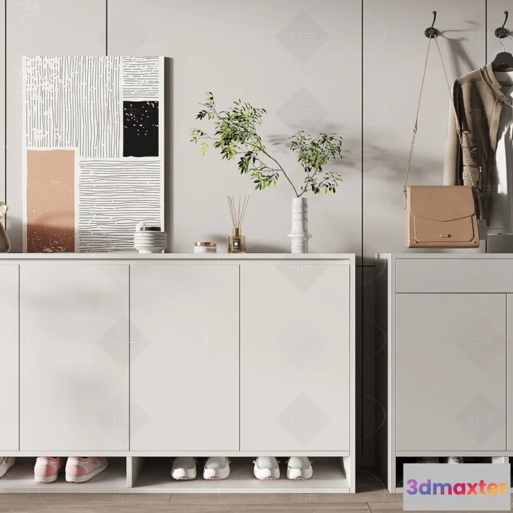 1388243 - Shoe Cabinet and Racks - 3D Models for Interior - 078 3D Max