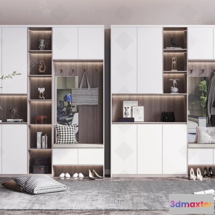 1388578 - Shoe Cabinet and Racks - 3D Models for Interior - 083 3D Max