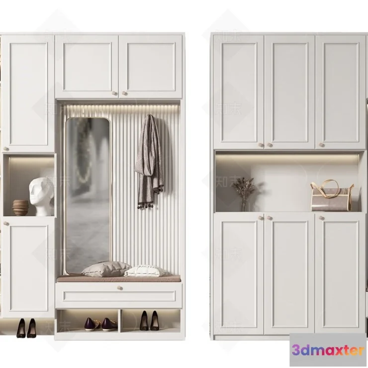 1388646 - Shoe Cabinet and Racks - 3D Models for Interior - 084 3D Max