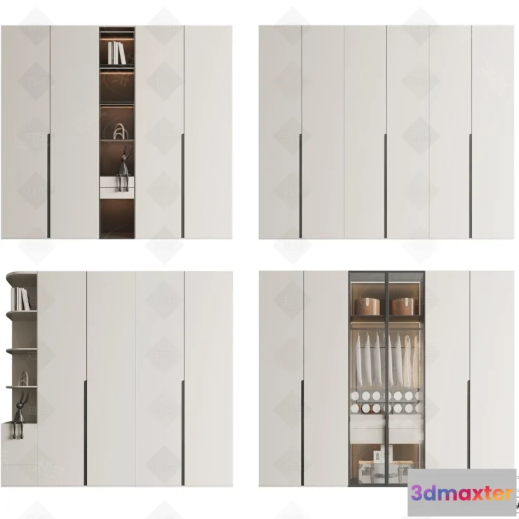 1388781 - Shoe Cabinet and Racks - 3D Models for Interior - 086 3D Max