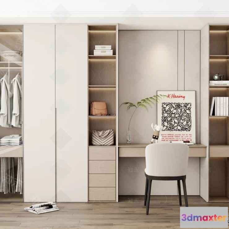 1388914 - Shoe Cabinet and Racks - 3D Models for Interior - 088 3D Max