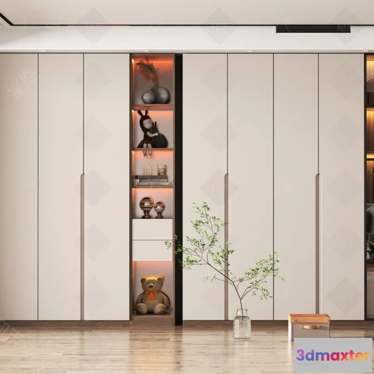 1388975 - Shoe Cabinet and Racks - 3D Models for Interior - 089 3D Max