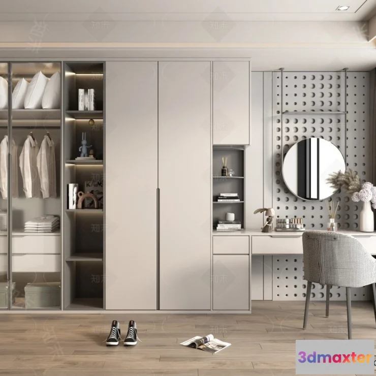 1389105 - Shoe Cabinet and Racks - 3D Models for Interior - 091 3D Max
