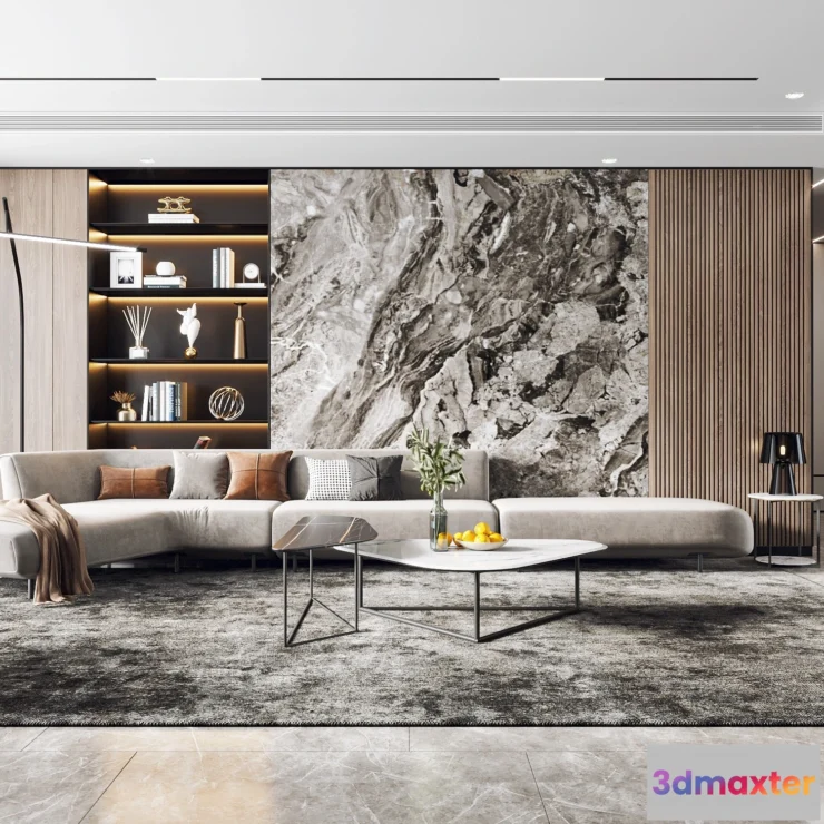 1389159 - Living Room - Modern Style 3D Scenes - Interior Design - 053 3D Max