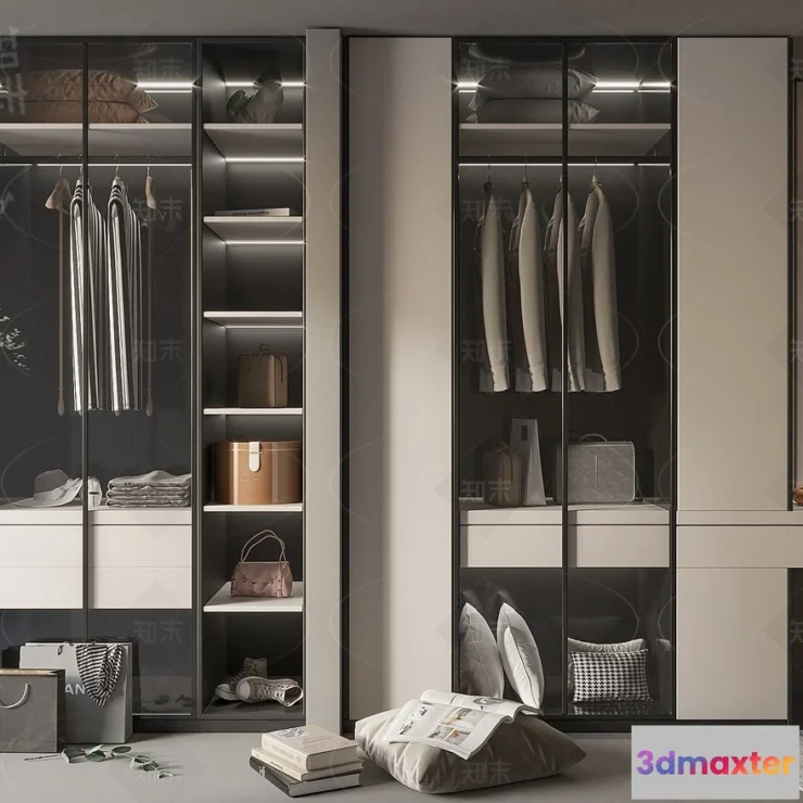 1389521 - Shoe Cabinet and Racks - 3D Models for Interior - 097 3D Max