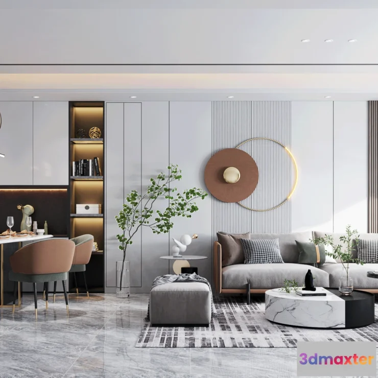 1389564 - Living Room - Modern Style 3D Scenes - Interior Design - 059 3D Max
