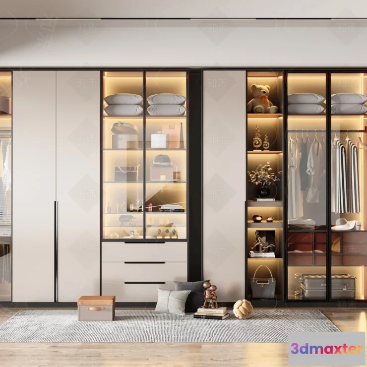 1389588 - Shoe Cabinet and Racks - 3D Models for Interior - 098 3D Max