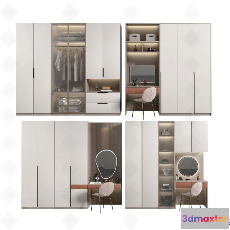 1389650 - Shoe Cabinet and Racks - 3D Models for Interior - 099 3D Max