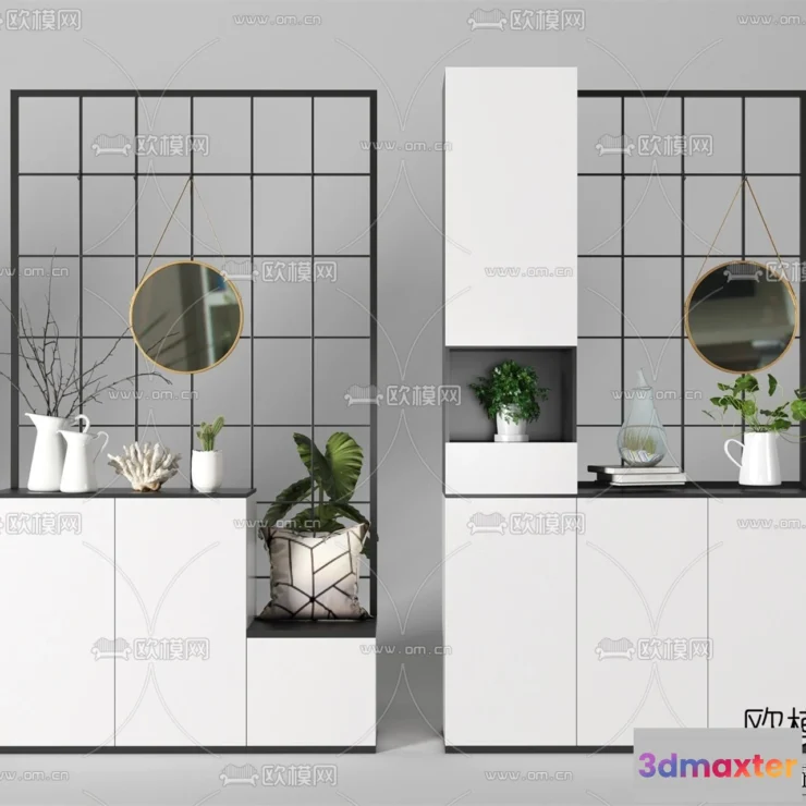 1389895 - Shoe Cabinet and Racks - 3D Models for Interior - 103 3D Max