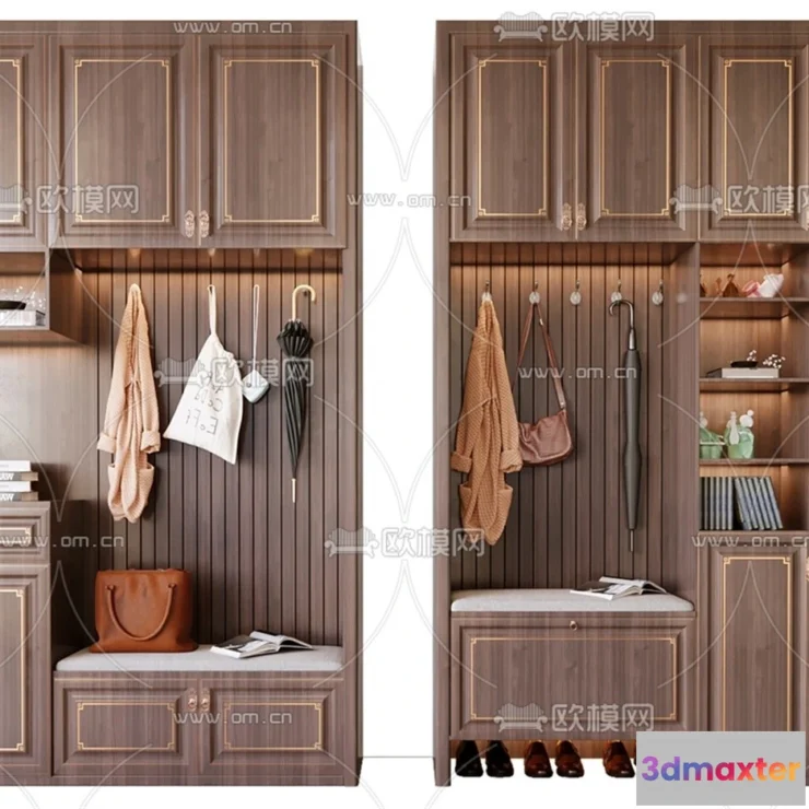 1389964 - Shoe Cabinet and Racks - 3D Models for Interior - 104 3D Max