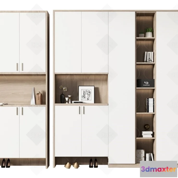 1390099 - Shoe Cabinet and Racks - 3D Models for Interior - 106 3D Max