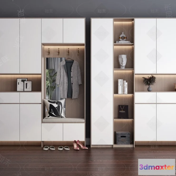 1390243 - Shoe Cabinet and Racks - 3D Models for Interior - 108 3D Max