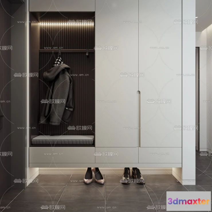 1390371 - Shoe Cabinet and Racks - 3D Models for Interior - 110 3D Max