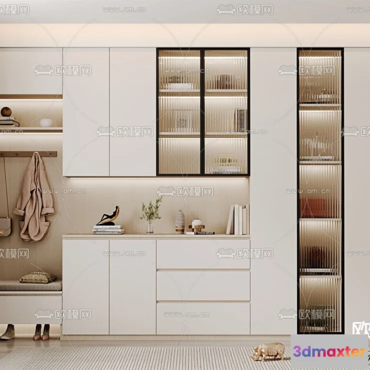 1390438 - Shoe Cabinet and Racks - 3D Models for Interior - 111 3D Max