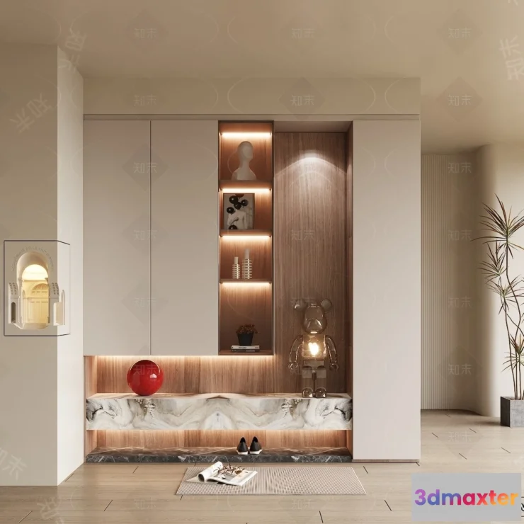 1390625 - Shoe Cabinet and Racks - 3D Models for Interior - 114 3D Max