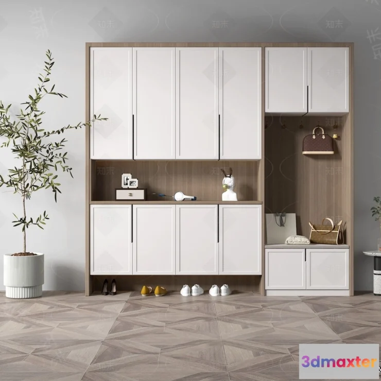 1390835 - Shoe Cabinet and Racks - 3D Models for Interior - 117 3D Max