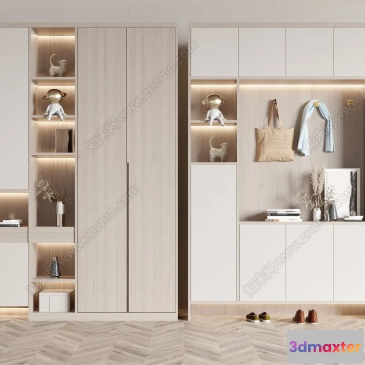 1390901 - Shoe Cabinet and Racks - 3D Models for Interior - 118 3D Max