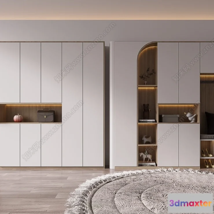 1390966 - Shoe Cabinet and Racks - 3D Models for Interior - 119 3D Max