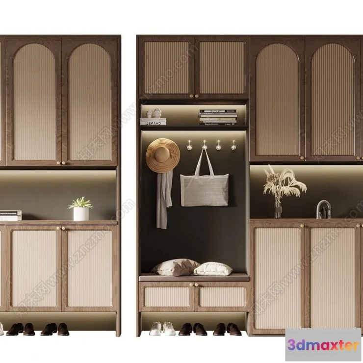 1391167 - Shoe Cabinet and Racks - 3D Models for Interior - 122 3D Max