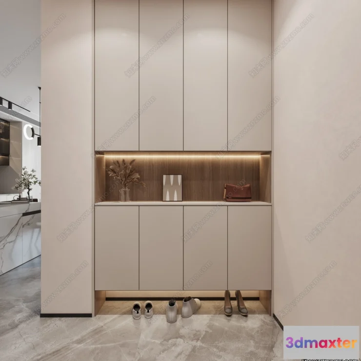 1391286 - Shoe Cabinet and Racks - 3D Models for Interior - 124 3D Max