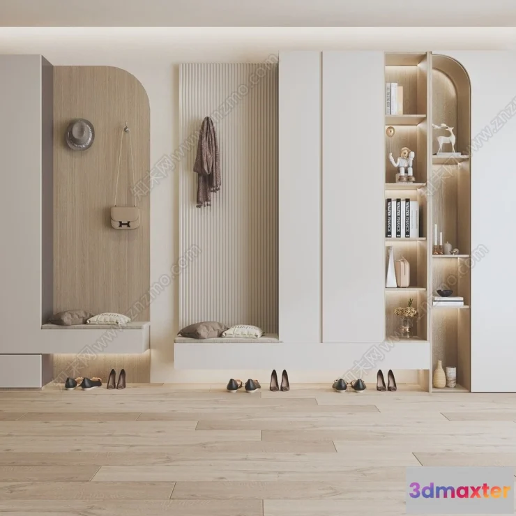 1391331 - Shoe Cabinet and Racks - 3D Models for Interior - 125 3D Max