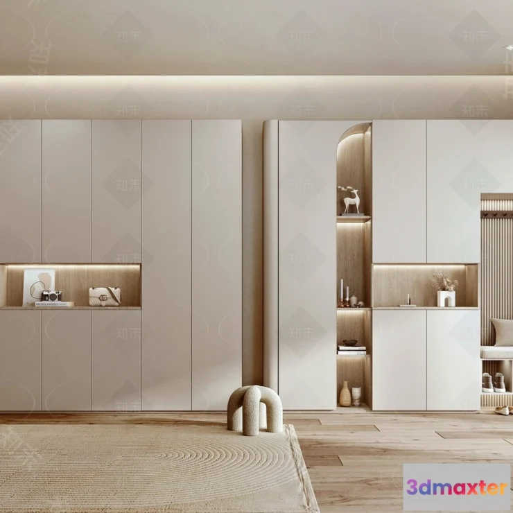 1391433 - Shoe Cabinet and Racks - 3D Models for Interior - 127 3D Max