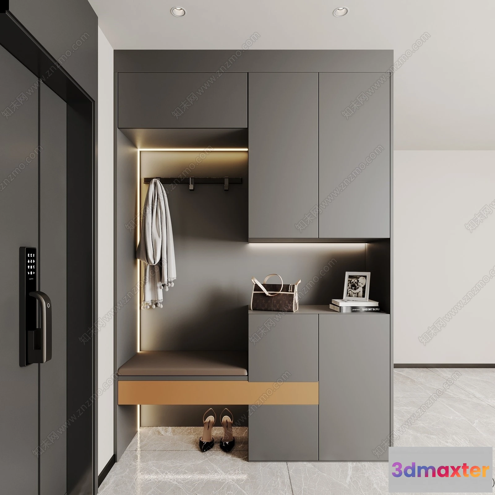 1391527 - Shoe Cabinet and Racks - 3D Models for Interior - 130 3D Max