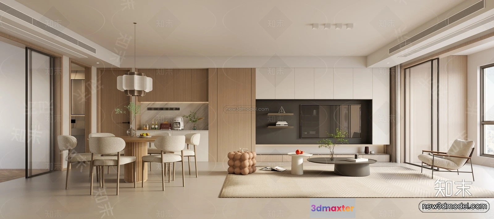 1572996 - Modern Style Interior 3D Blocks and 3D Models - Living Room 3D Scene - 003 3D Max