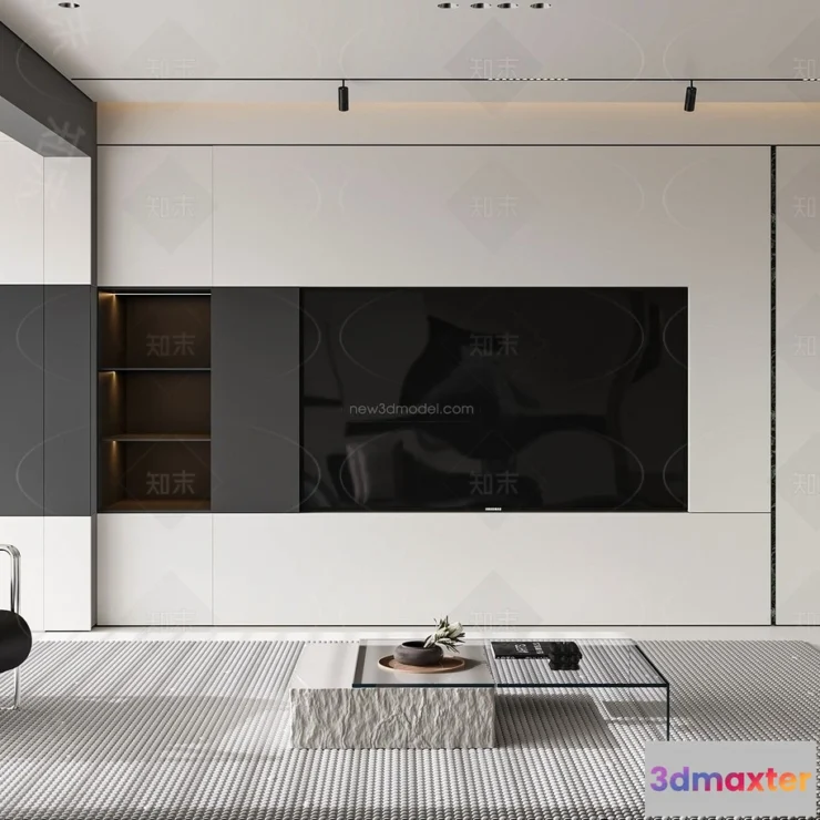 1573038 - Modern Style Interior 3D Blocks and 3D Models - Living Room 3D Scene - 024 3D Max