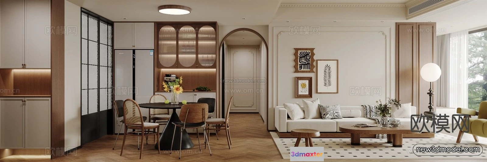 1573190 - Modern Style Interior 3D Blocks and 3D Models - Living Room 3D Scene - 100 3D Max