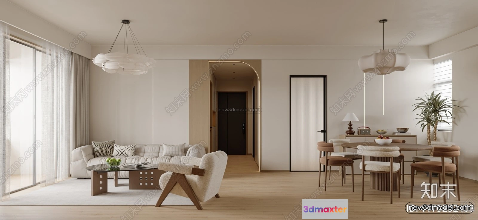 1573360 - Modern Style Interior 3D Blocks and 3D Models - Living Room 3D Scene - 185 3D Max