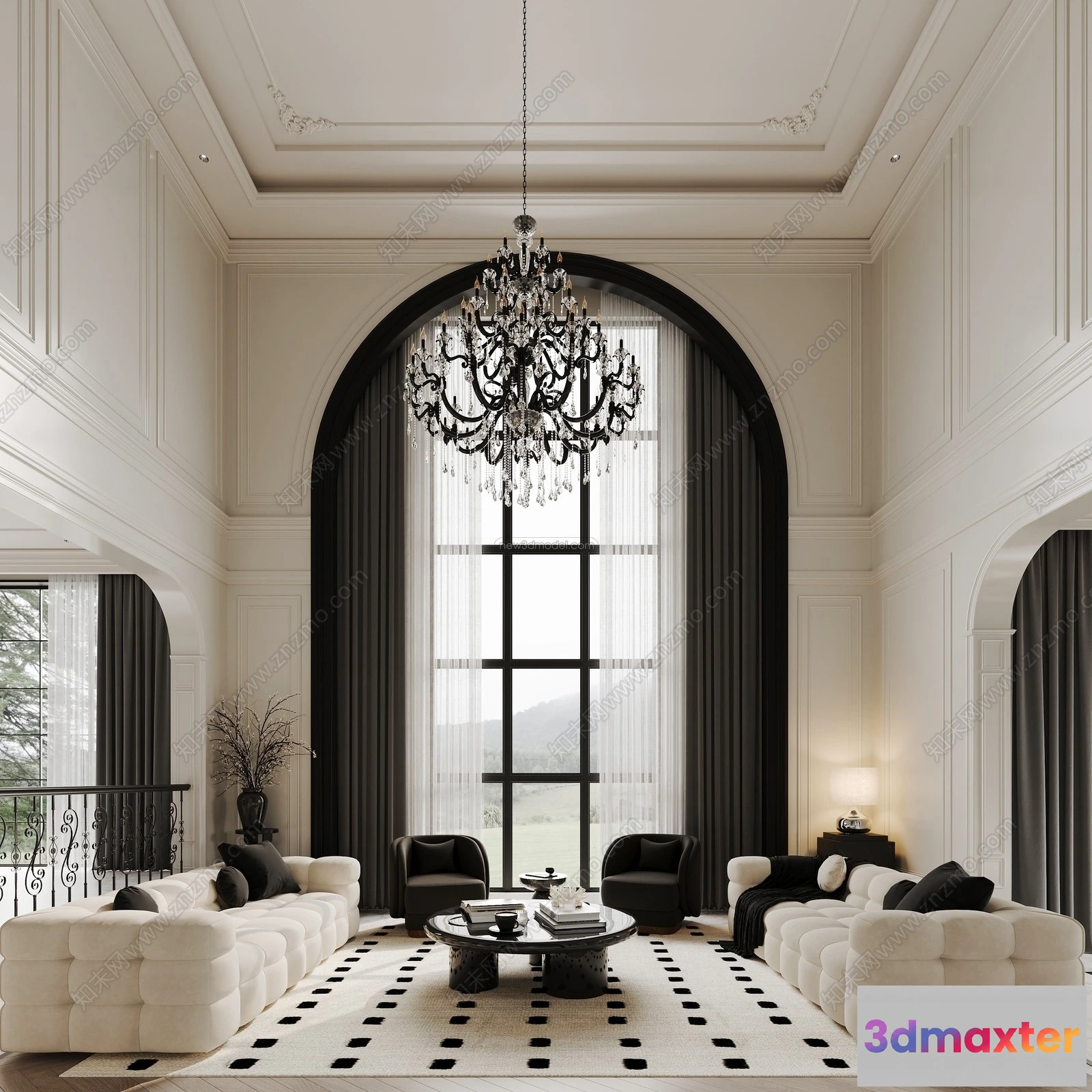 1573604 - Modern Style Interior 3D Blocks and 3D Models - Living Room 3D Scene - 307 3D Max