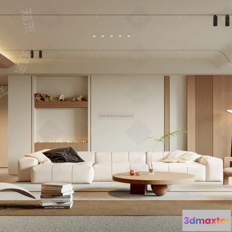 1573742 - Modern Style Interior 3D Blocks and 3D Models - Living Room 3D Scene - 376 3D Max