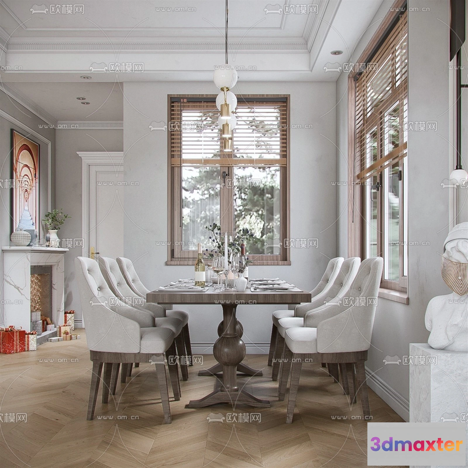 1580920 - Europe Style Interior 3D Blocks - Living Room 3D Model - 019 3D Max