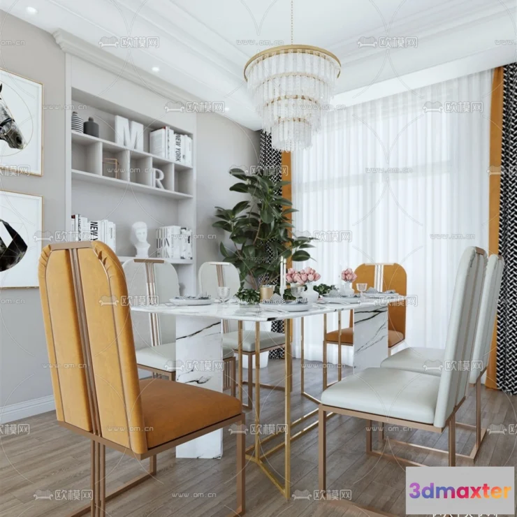 1580946 - Europe Style Interior 3D Blocks - Living Room 3D Model - 032 3D Max