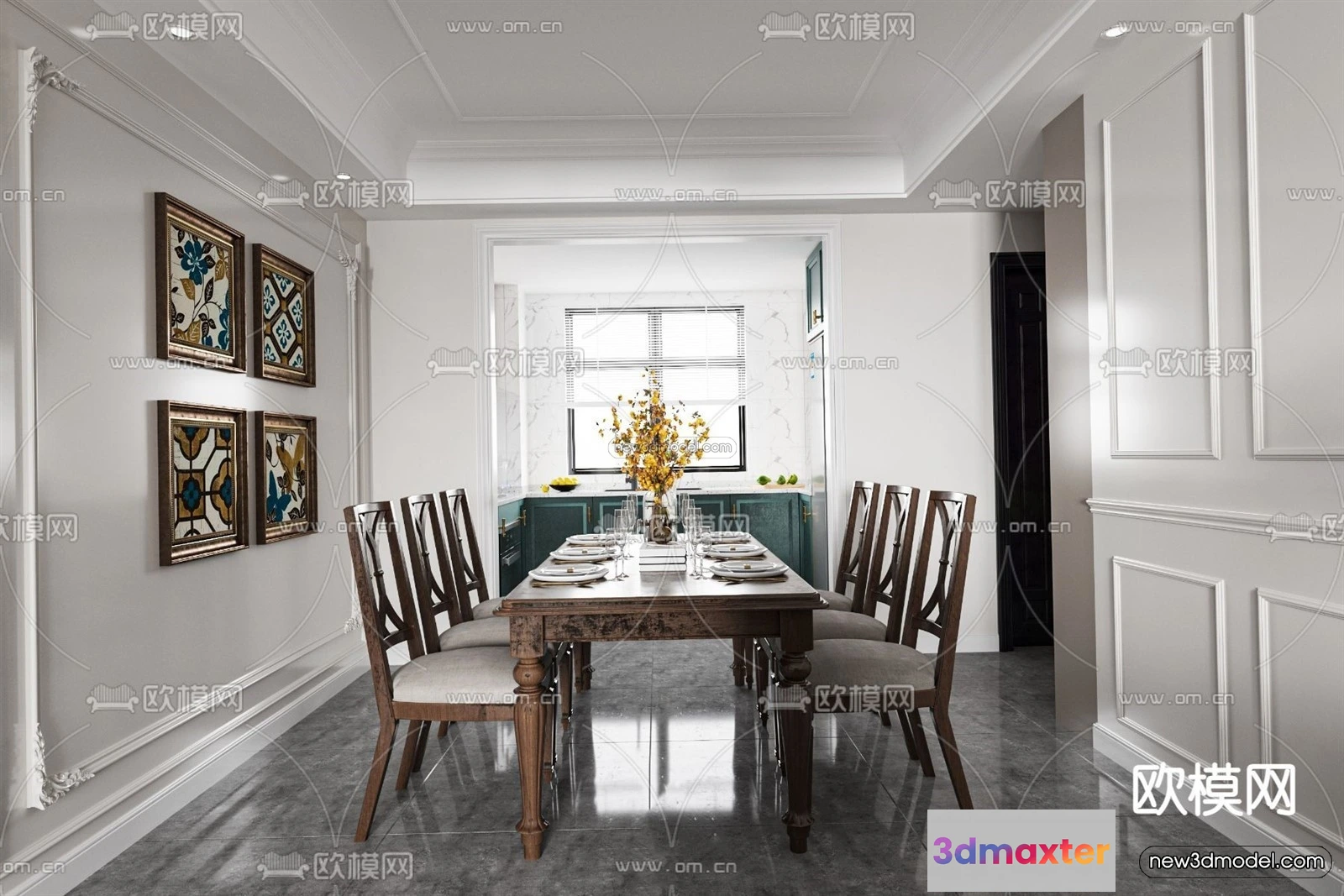 1581236 - Europe Style Interior 3D Blocks - Living Room 3D Model - 177 3D Max