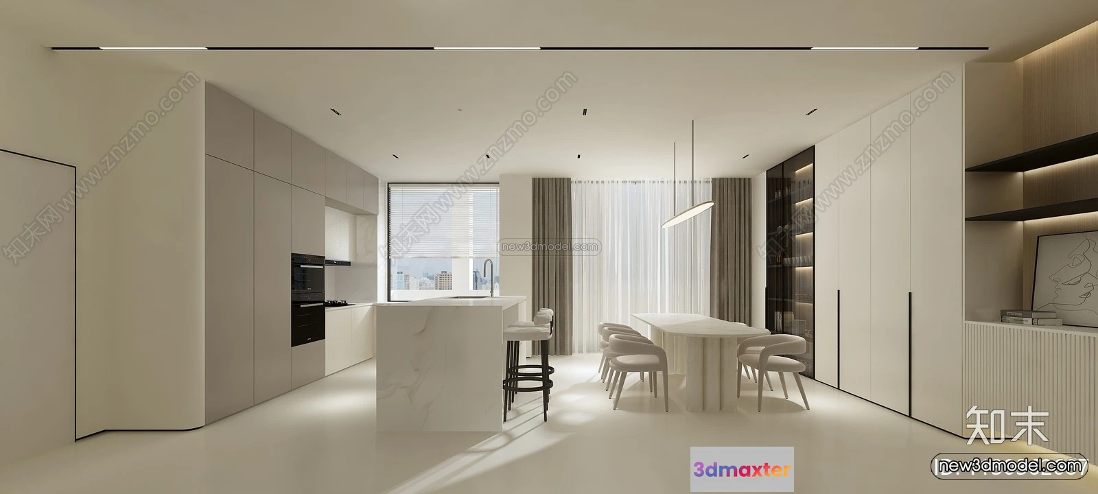 1581496 - Minimalist Style Interior 3D Blocks - Living Room 3D Model - 121 3D Max