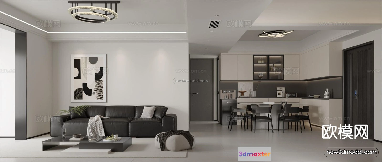 1581500 - Minimalist Style Interior 3D Blocks - Living Room 3D Model - 123 3D Max