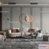 1581702 - Luxury Style Interior 3D Blocks - Living Room 3D Model - 065 3D Max