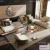 1581876 - Modern Style Interior 3D Blocks - Living Room 3D Model - 002 3D Max