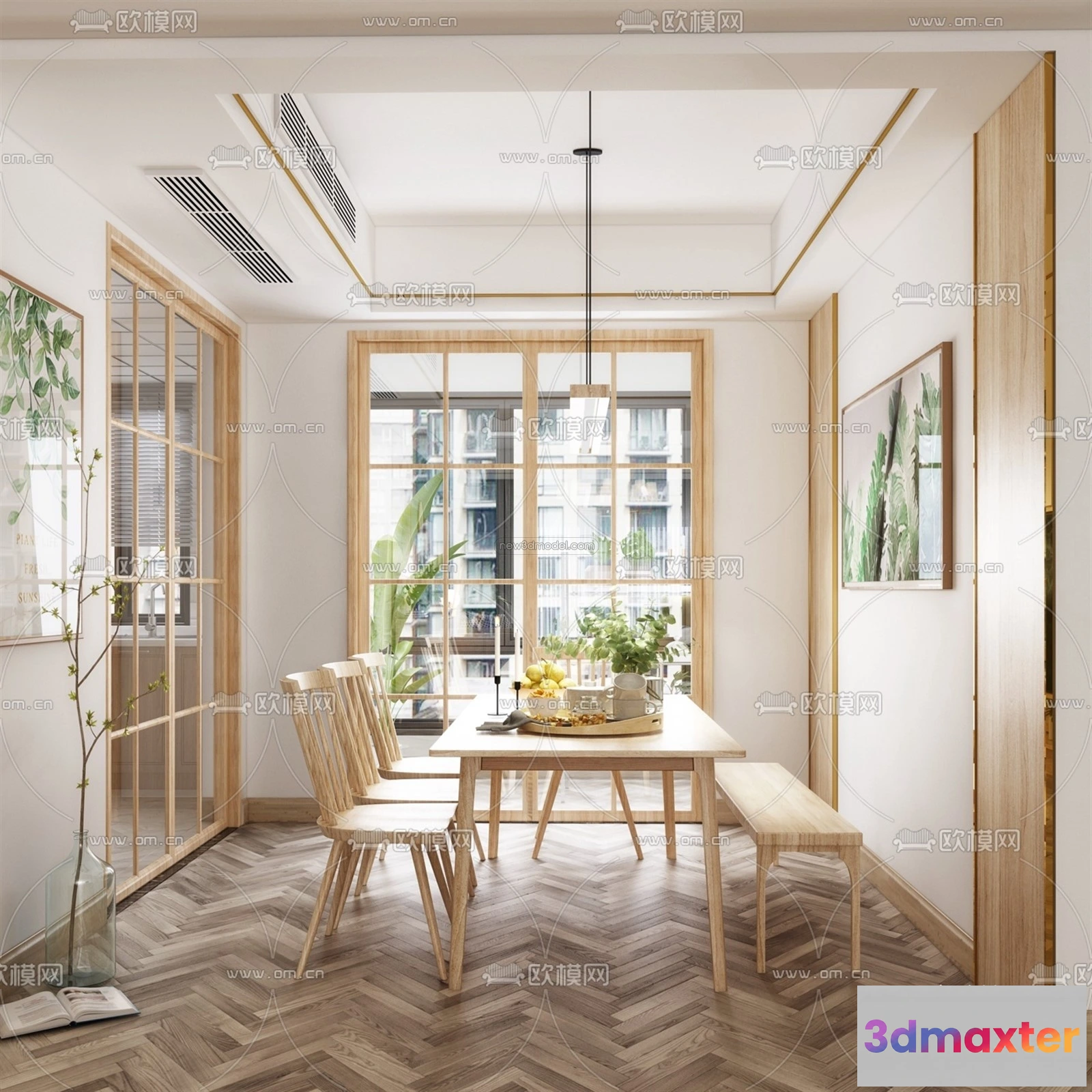 1582198 - Nordic Style Interior 3D Blocks - Living Room 3D Model - 016 3D Max