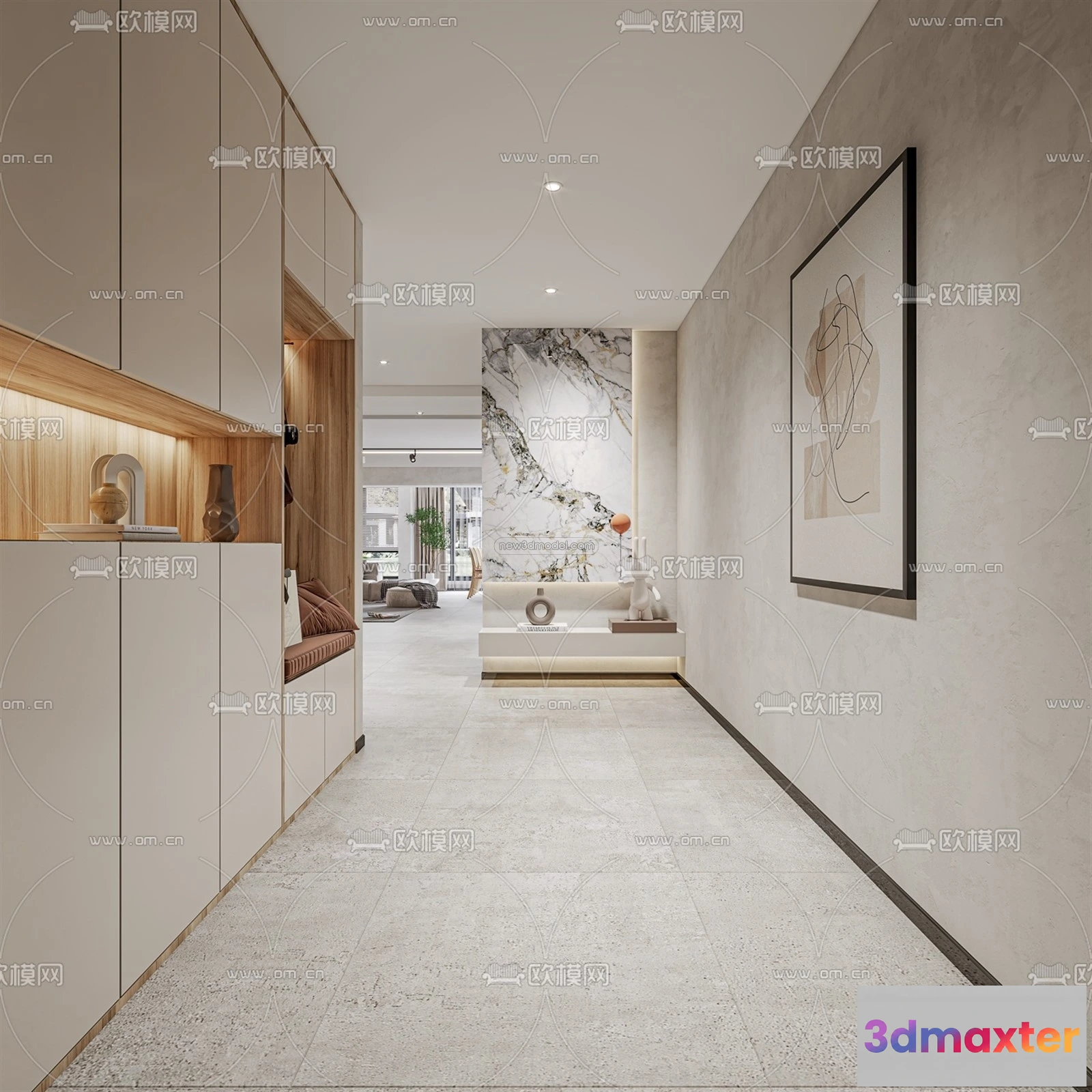 1582338 - Nordic Style Interior 3D Blocks - Living Room 3D Model - 086 3D Max