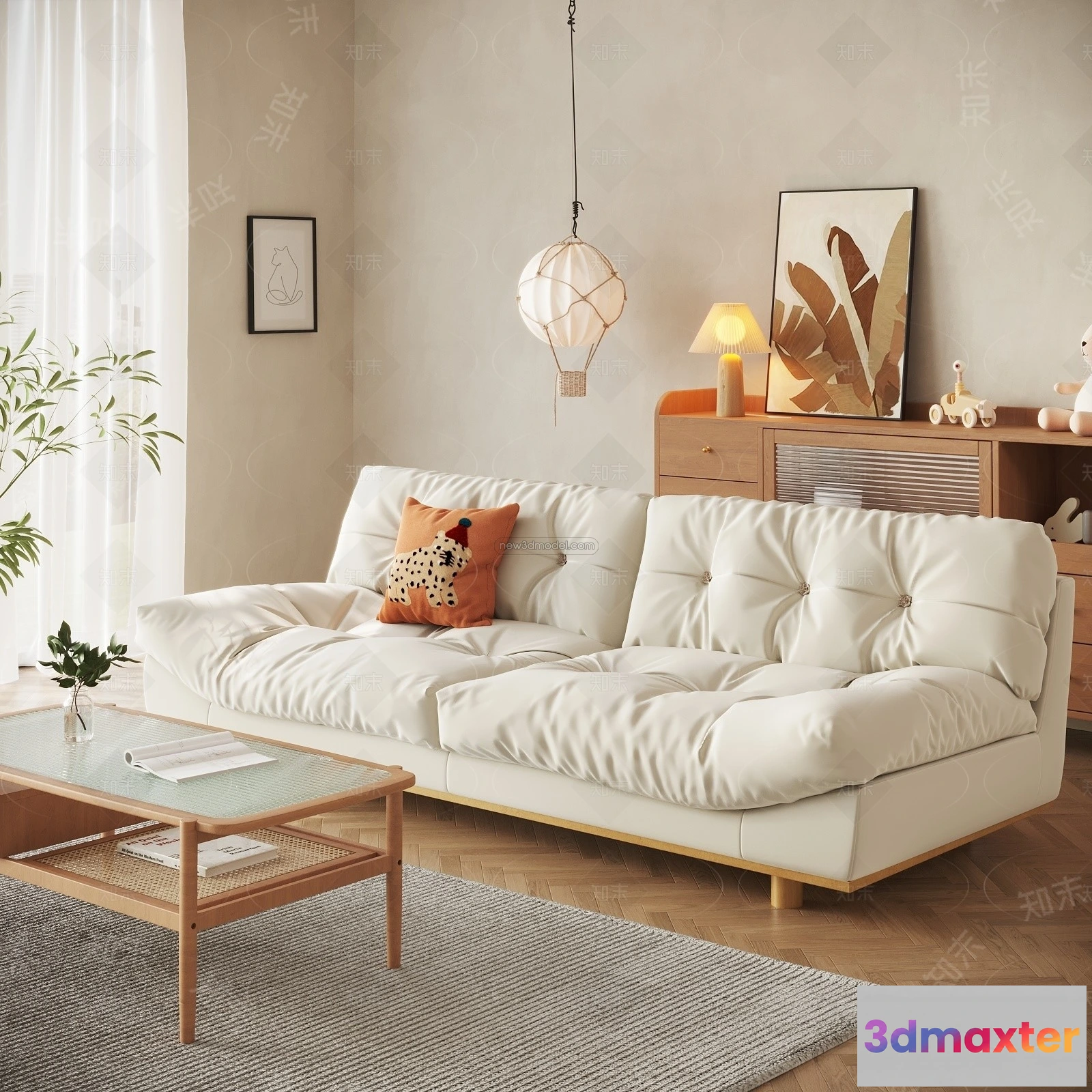 1582540 - Nordic Style Interior 3D Blocks - Living Room 3D Model - 187 3D Max