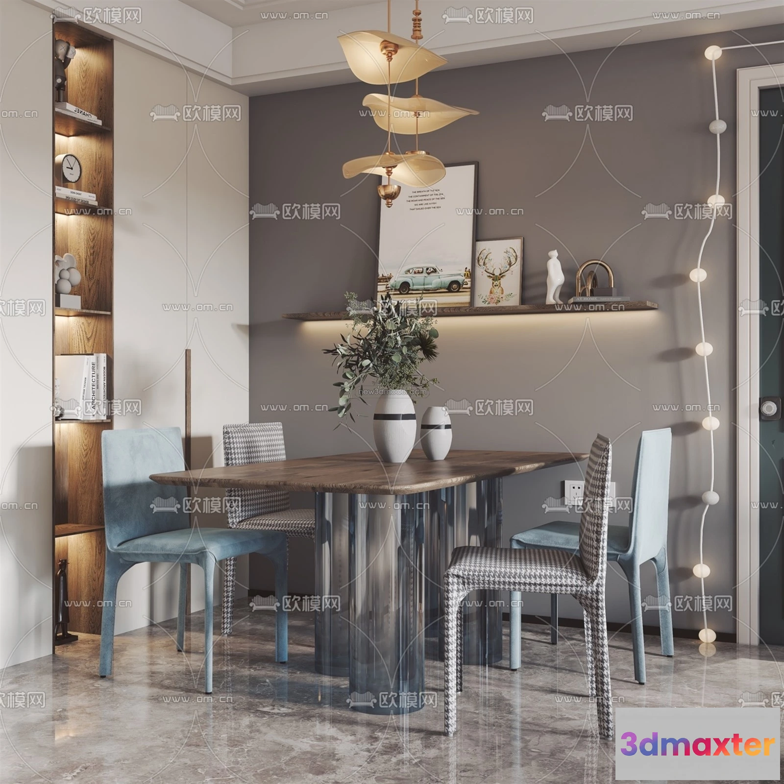 1582682 - Nordic Style Interior 3D Blocks - Living Room 3D Model - 258 3D Max