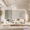 1582716 - Cream Style Interior 3D Blocks - Living Room 3D Model - 008 3D Max