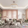 1582732 - Cream Style Interior 3D Blocks - Living Room 3D Model - 016 3D Max
