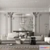 1582772 - Cream Style Interior 3D Blocks - Living Room 3D Model - 036 3D Max