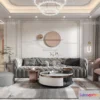 1582778 - Cream Style Interior 3D Blocks - Living Room 3D Model - 039 3D Max